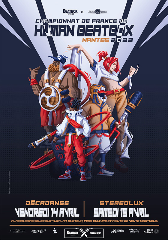 Affiche du Championnat de France de human beatbox 2023 à Nantes
